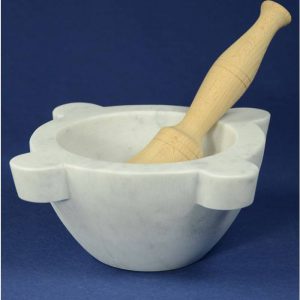 Italian Marble Mortar and Olive-wood Pestle